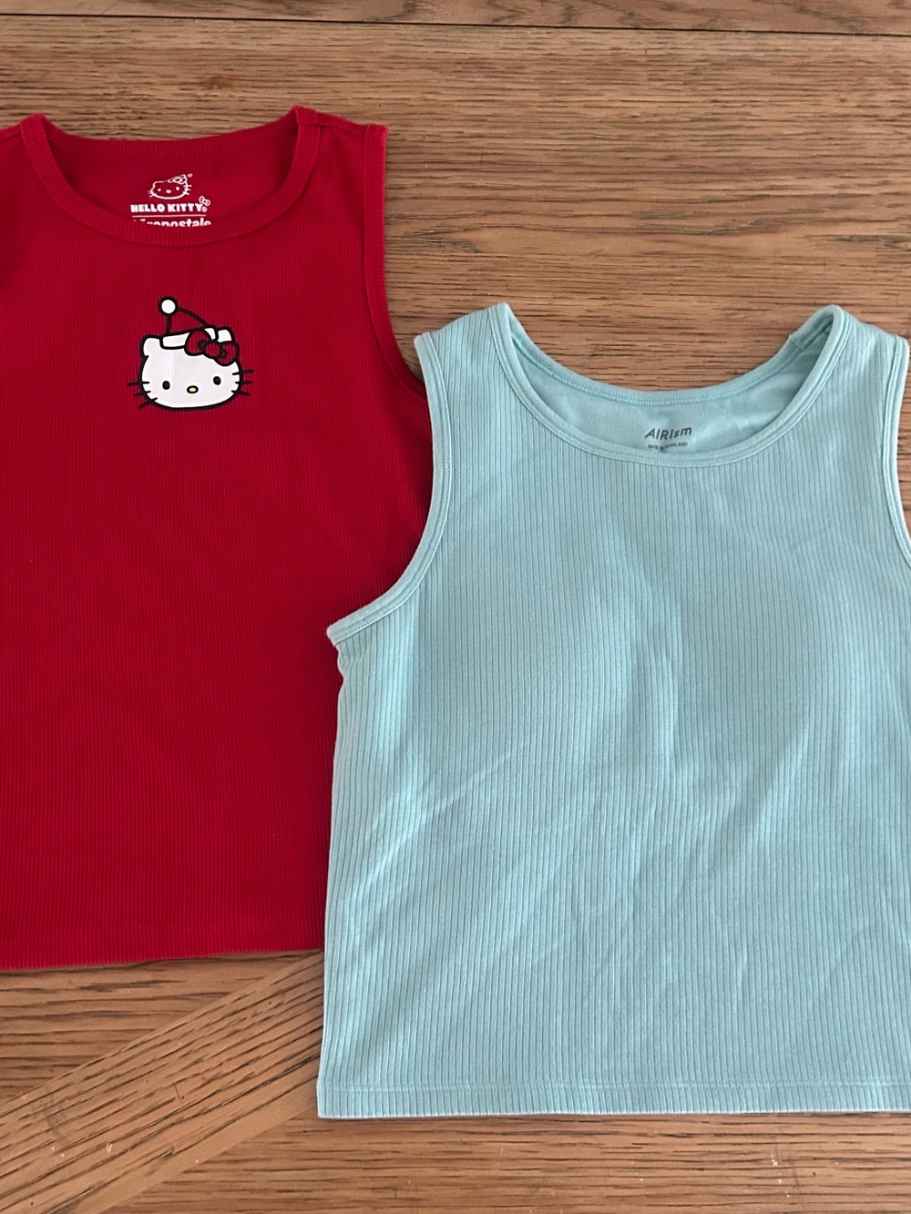 Hello Kitty Red Tank Top and Light Blue Ribbed Tank - Kids Duo